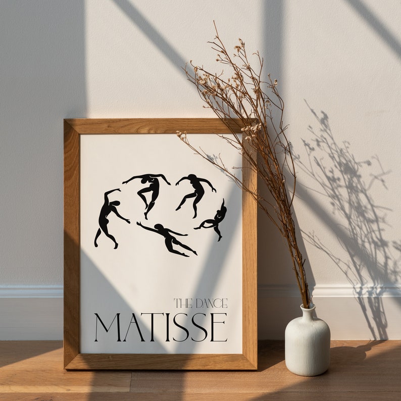 Matisse Dance Printable Wall Art, Matisse Exhibition Poster, Aesthetic Line Art, Dance Exhibition Print, Henri Matisse Print, Digital Art image 4