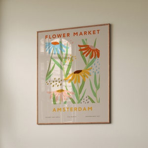 Poster bloemenmarkt Tokio: botanische tentoonstellingsafdruk (digitale download)