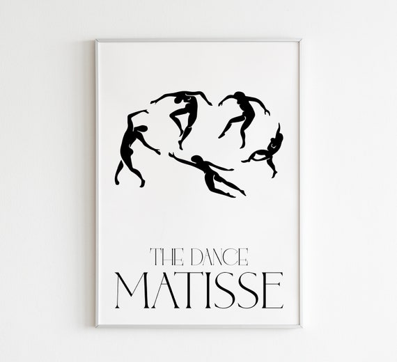 Henri Matisse Dance Print: Black & White Minimalist Art (digital