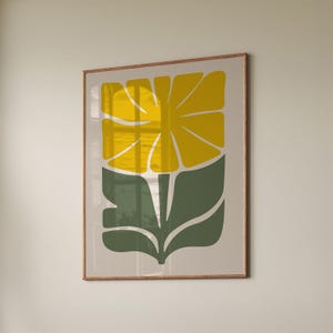 Abstract Floral Print: Vintage Botanical Flower Market Poster (Digital Download)