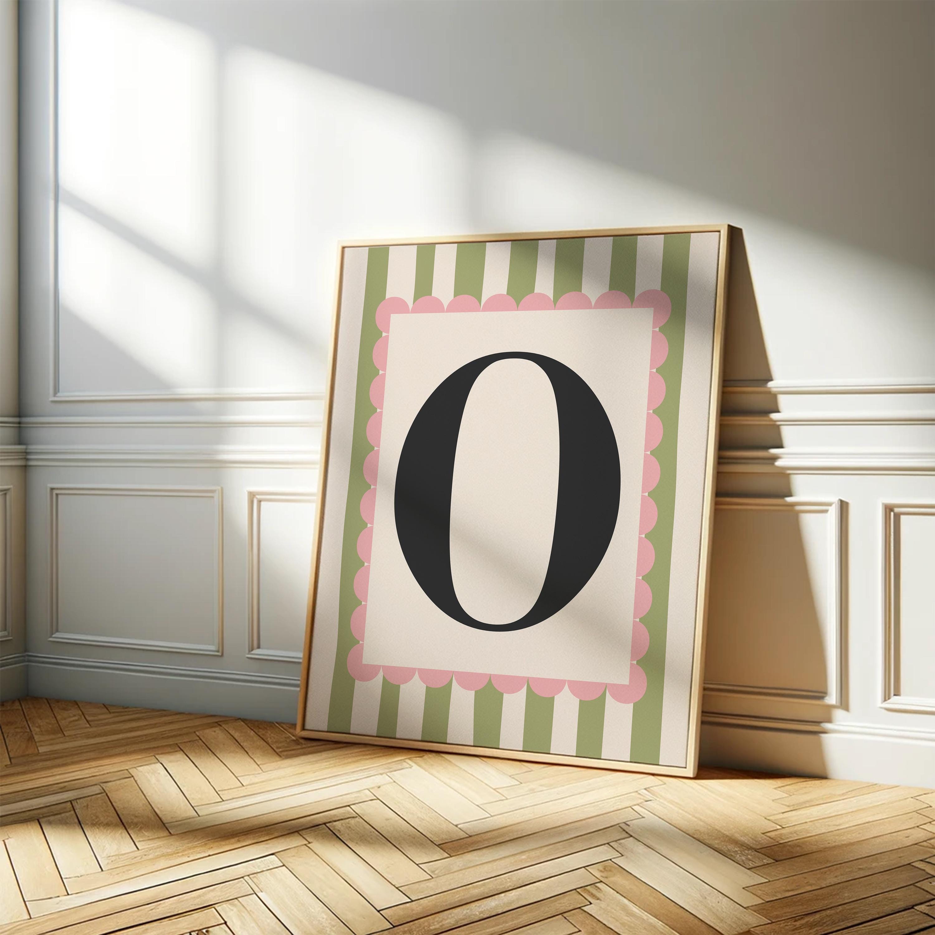 Personalized Letter O Print: Vintage Alphabet Nursery Decor (digital ...