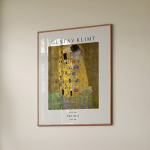 Gustav Klimt The Kiss Print: Art Nouveau Love Poster (Digital Poster)
