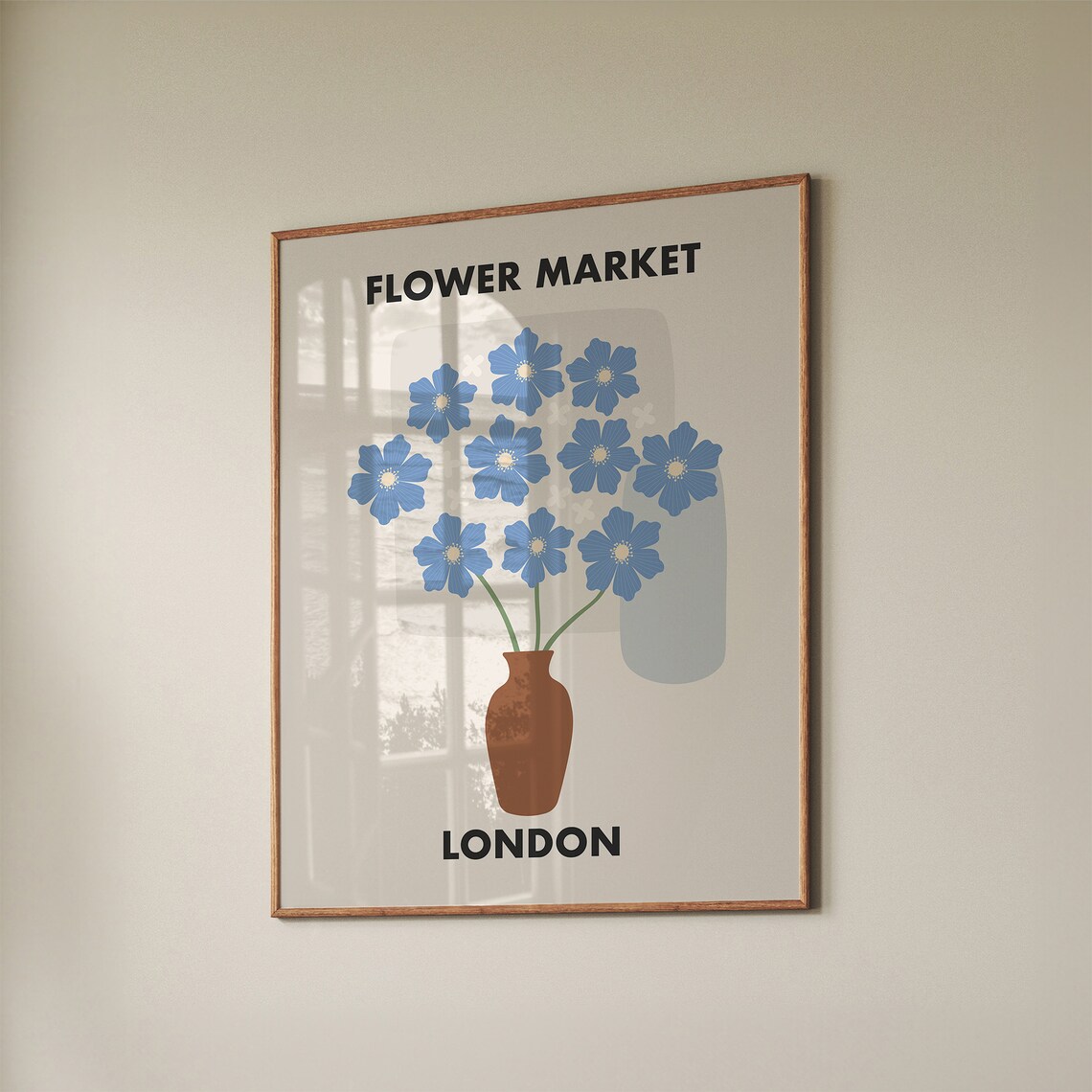 Flower Market London Print: Boho Floral Wall Art (digital Download) - Etsy