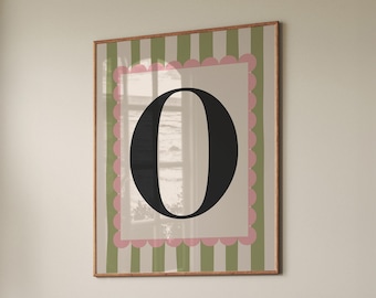 Personalized Letter O Print: Vintage Alphabet Nursery Decor (Digital Download)