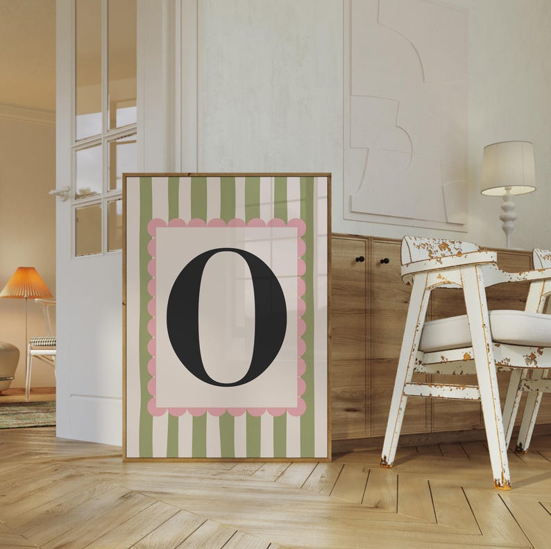 Personalized Letter O Print: Vintage Alphabet Nursery Decor (digital ...