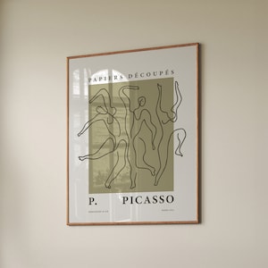 Picasso Dance Art Print, Sage Green Gallery Wall Decor, Modern Art Print, Scandinavian Art Poster, Gallery Wall Print, Printable Picasso Art