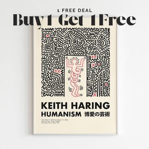 Keith Haring Humanism Print: Tokyo Retro Wall Art (Digital Download)