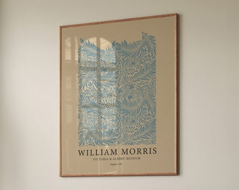 William Morris Print, Vintage Flower Printable Art, Vintage Floral Poster, Botanical Art Poster, Art Nouveau Gallery Wall, Digital Download