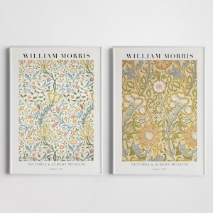 Set di stampe floreali di William Morris: arte botanica d&#39;epoca (download digitale)