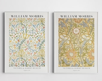Set di stampe floreali di William Morris: arte botanica d'epoca (download digitale)