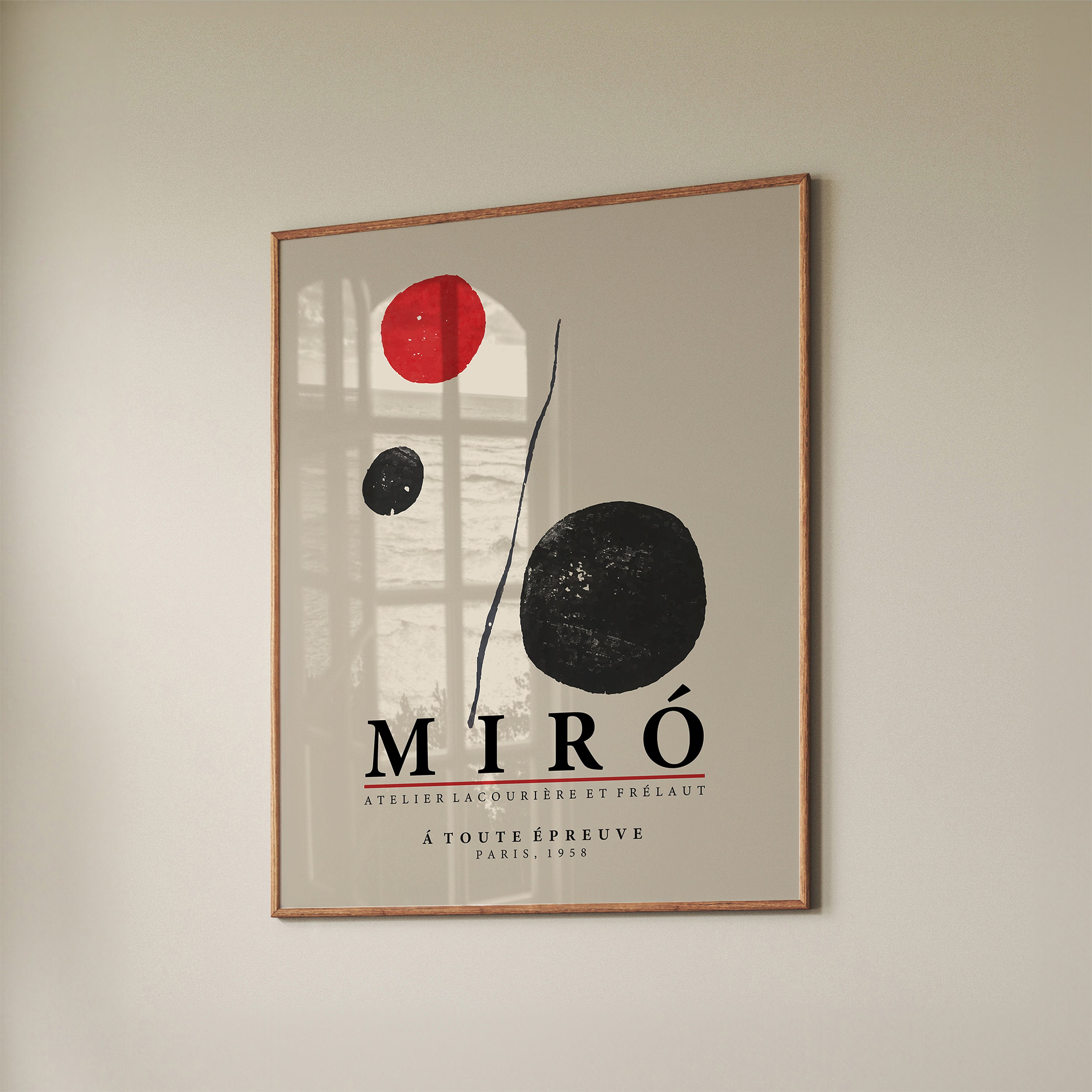 French poster for exhibition Joan Miró engravings Paris 1958 (Repro) French poster for exhibition Joan Miró engravings Paris 1958 (Repro)
