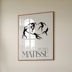 Matisse Dance Printable Wall Art, Matisse Exhibition Poster, Aesthetic Line Art, Dance Exhibition Print, Henri Matisse Print, Digital Art image 1