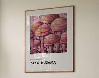 Yayoi Kusama Pilz Poster: Japandi Wand Kunst (Digitaler Download)