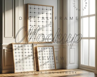 Bohemian Wood Frame Mockup Set: Vertical A4 Mockup (PSD Digital Download)