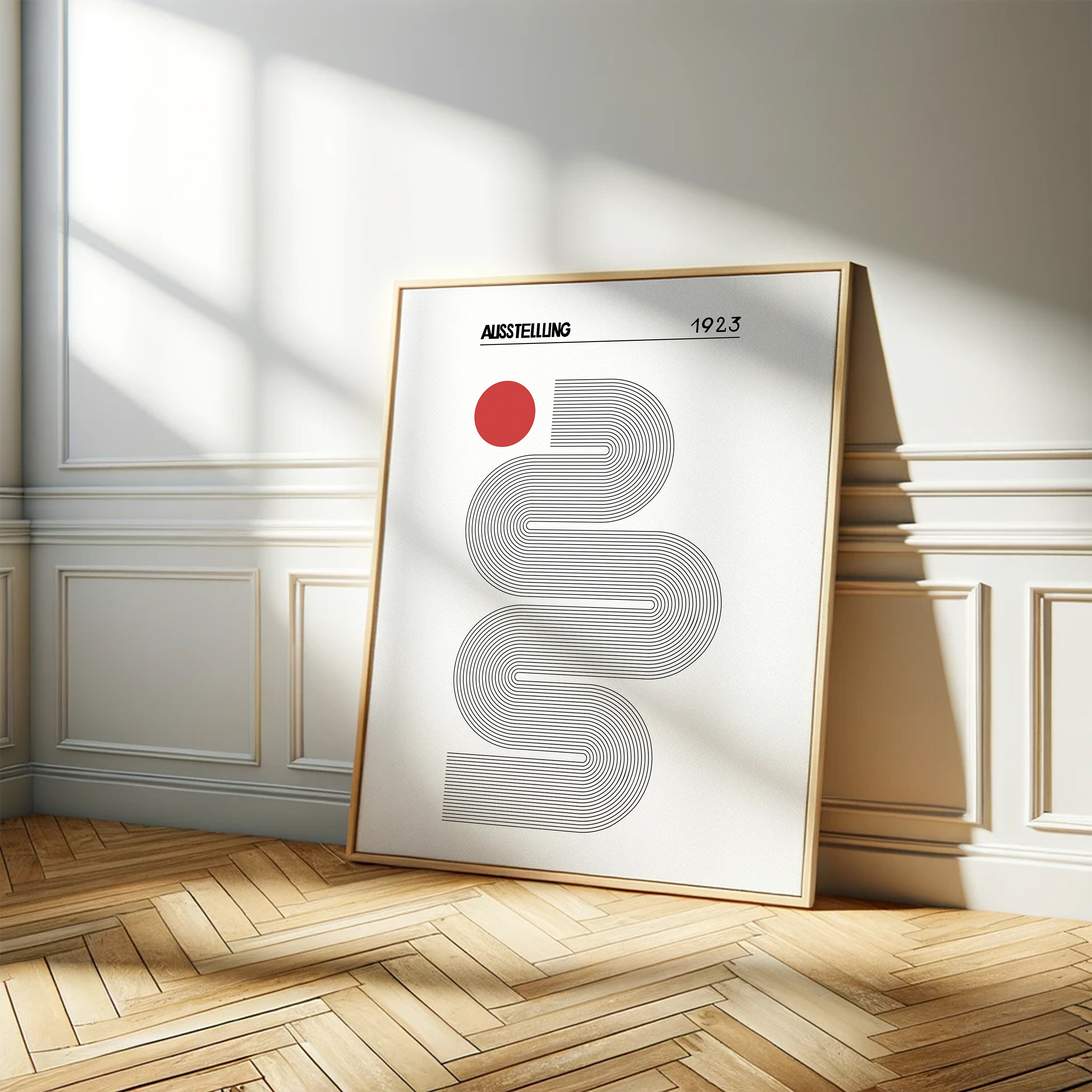 Bauhaus Geometric Art Print: Mid Century Modern Wall Decor (digital ...