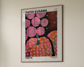 Yayoi Kusama Pumpkin Art Print: Japandi Gallery Wall Decor (Digital Download)