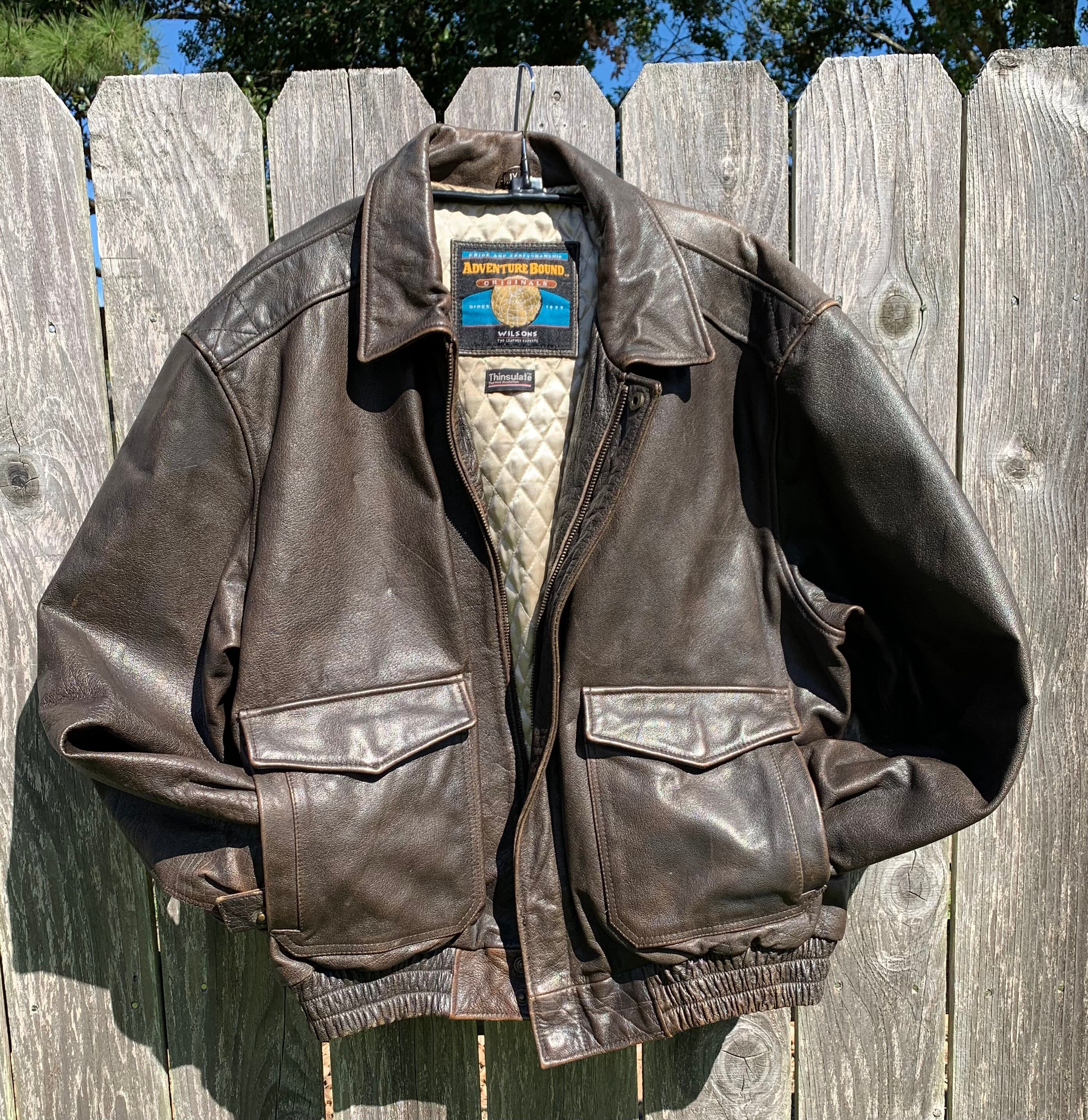 adventure bound thinsulate leather jacket