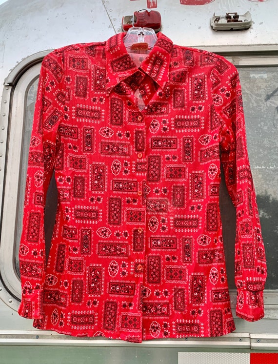 Vintage 70’s Bodin Knits Button Down Shirt - image 1