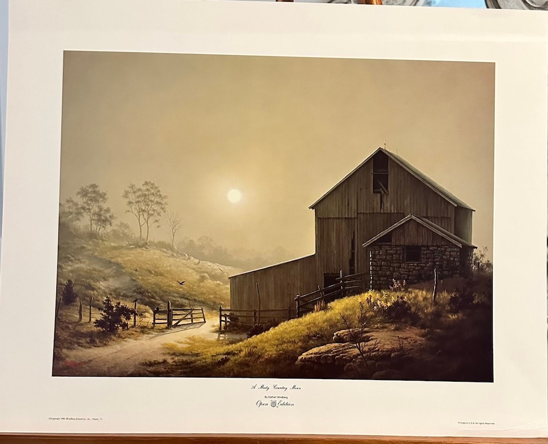Dalhart Windberg a Misty Country Morn 20x16 Open Edition 1981 Print Etsy