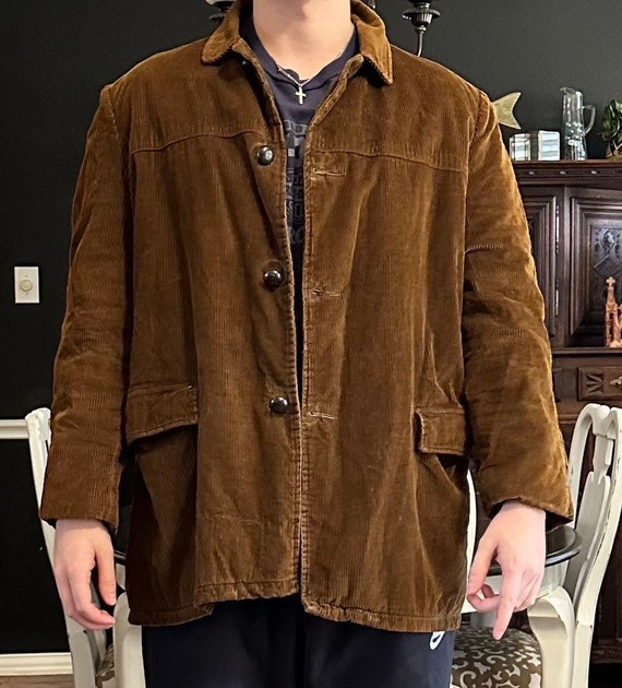 Vintage Brown Corduroy Buttoned Jacket - image 1