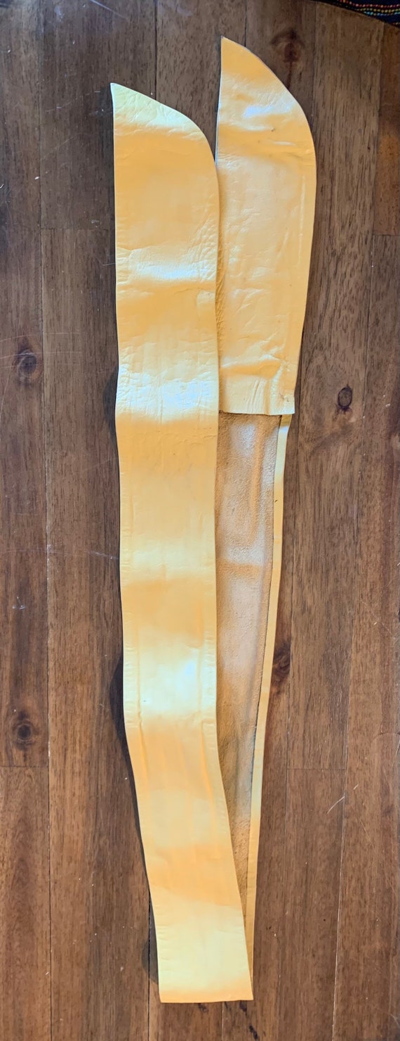 Vintage Yellow Leather Wrap Tie Belt by Jaeger / … - image 2