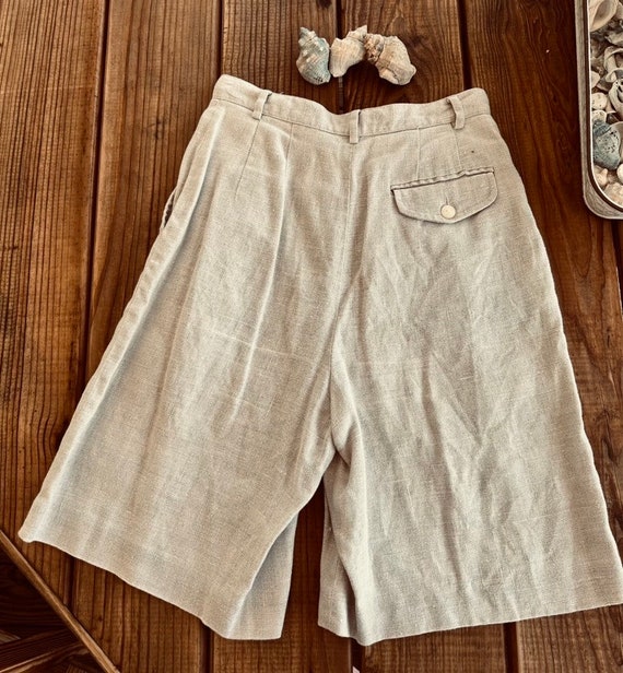 Vintage Talbots Linen Pleated Shorts - image 2