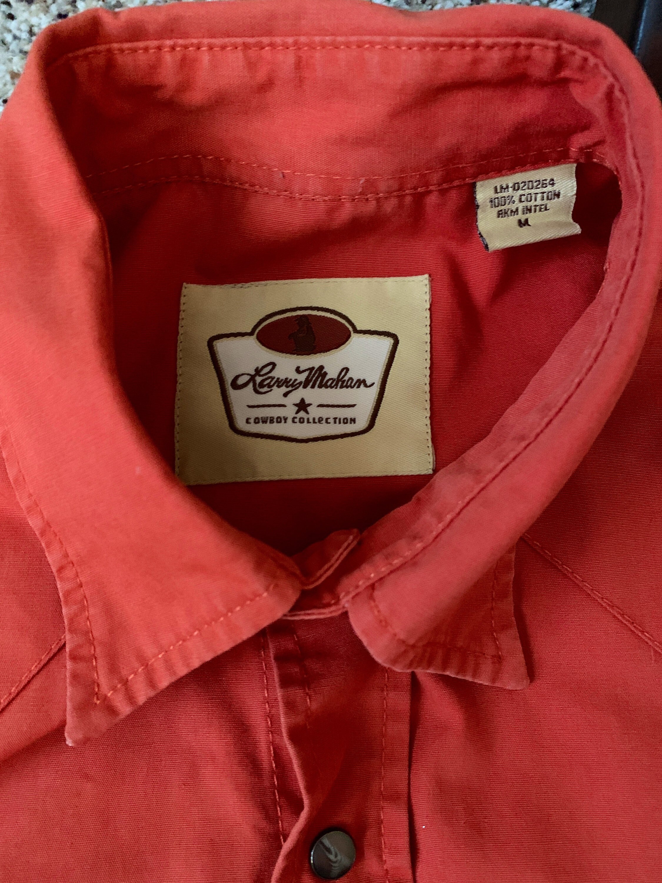 Vintage Pearl Snap Larry Mahan Cowboy 