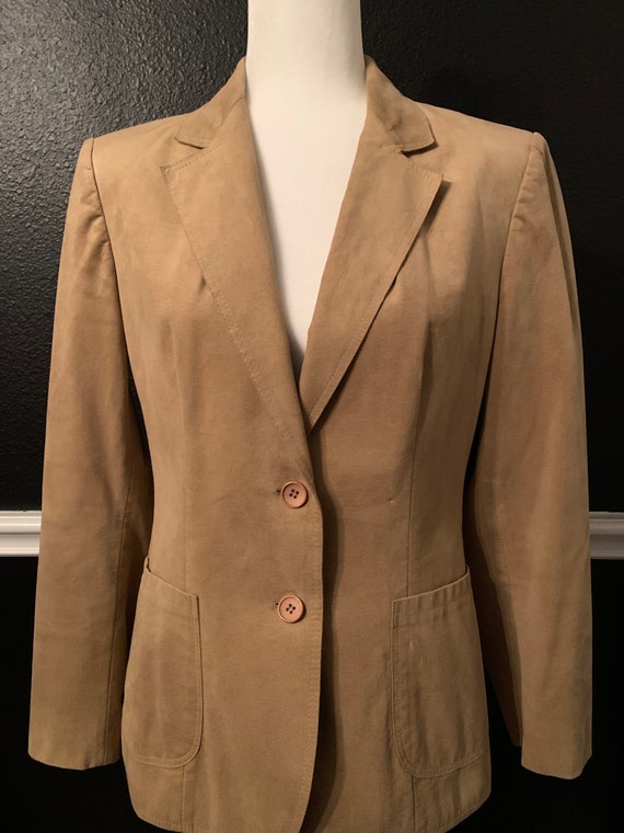 Adolph Schuman for Lilli Ann ladies Ultrasuede Tan