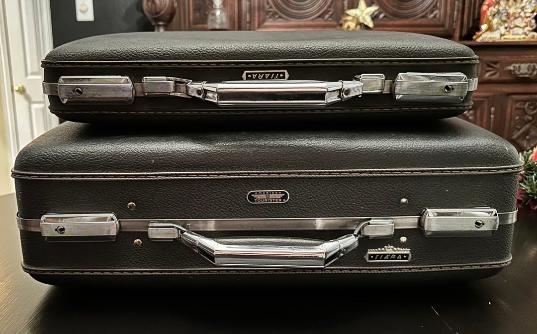 Vintage American Tourister Tiara Suitcase and Briefcase Luggage Set in