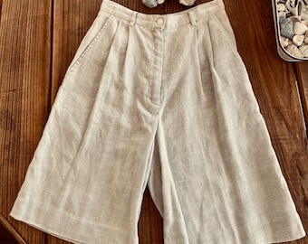 Vintage Talbots Linen Pleated Shorts