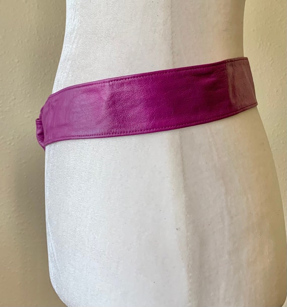 Vintage Violet Lavender Leather Wrap Belt by Cald… - image 4