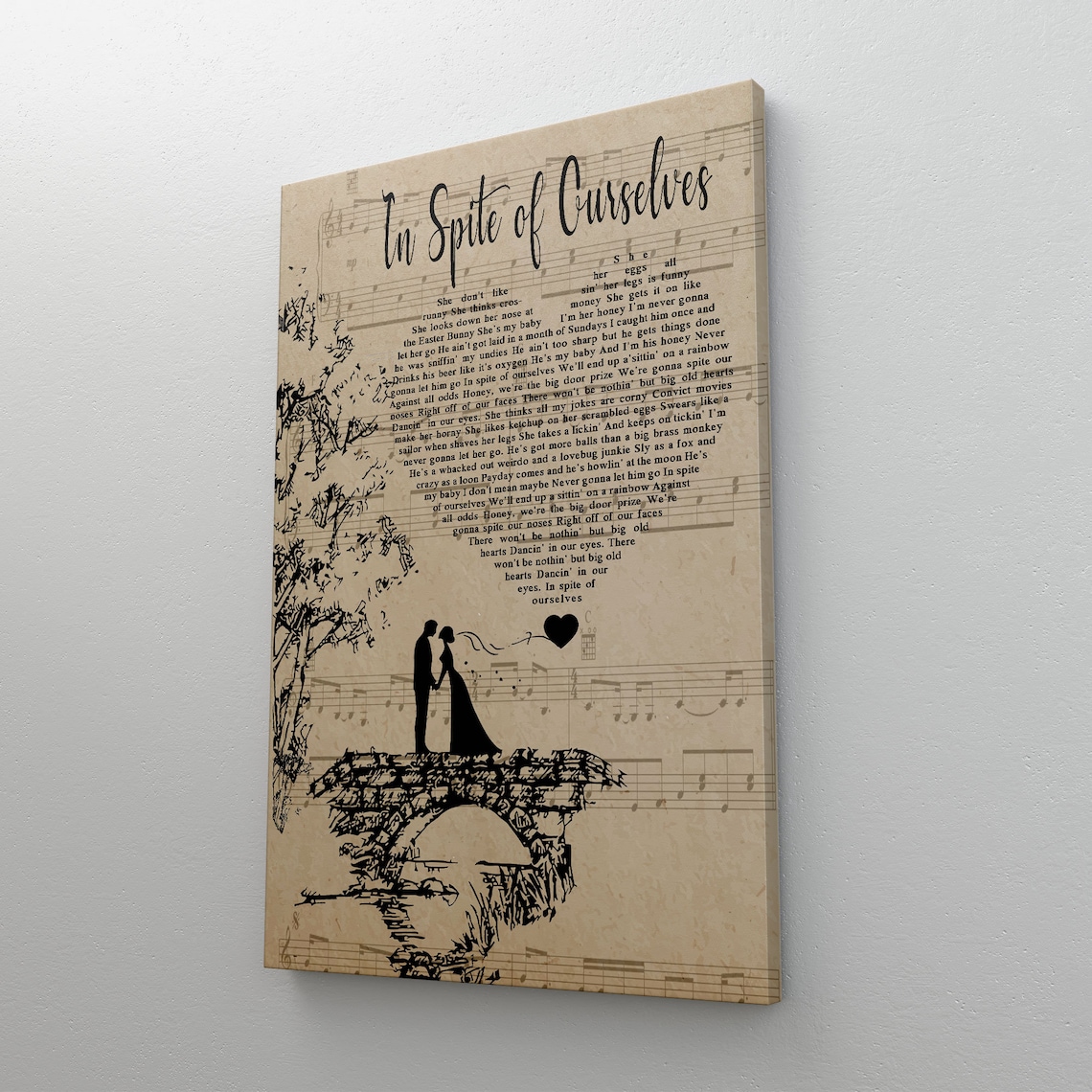 John Prine Iris Dement In Spite Of Ourselves Lyrics Poster Etsy