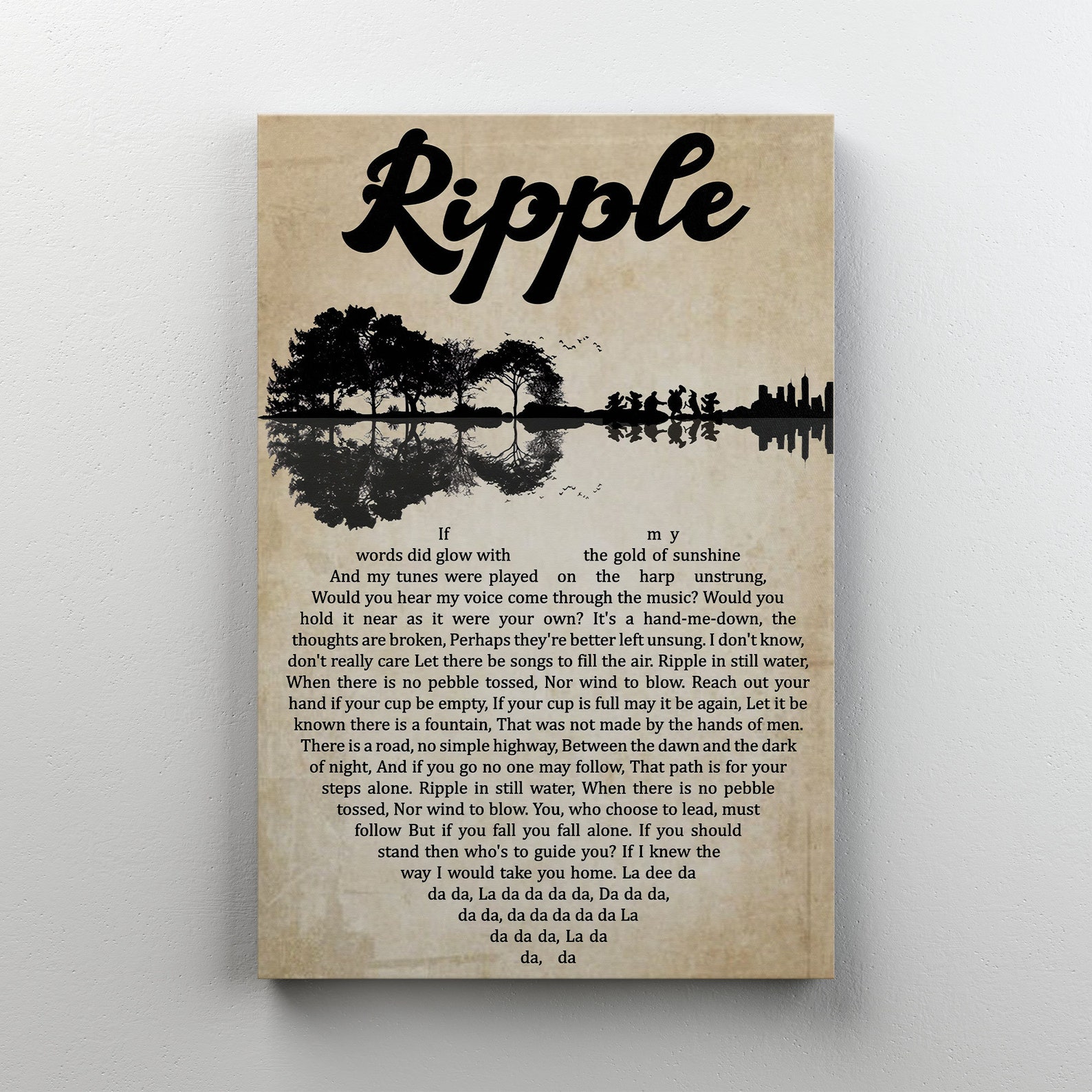 Grateful Dead Ripple Lyrics Poster American Beauty Ripple | Etsy