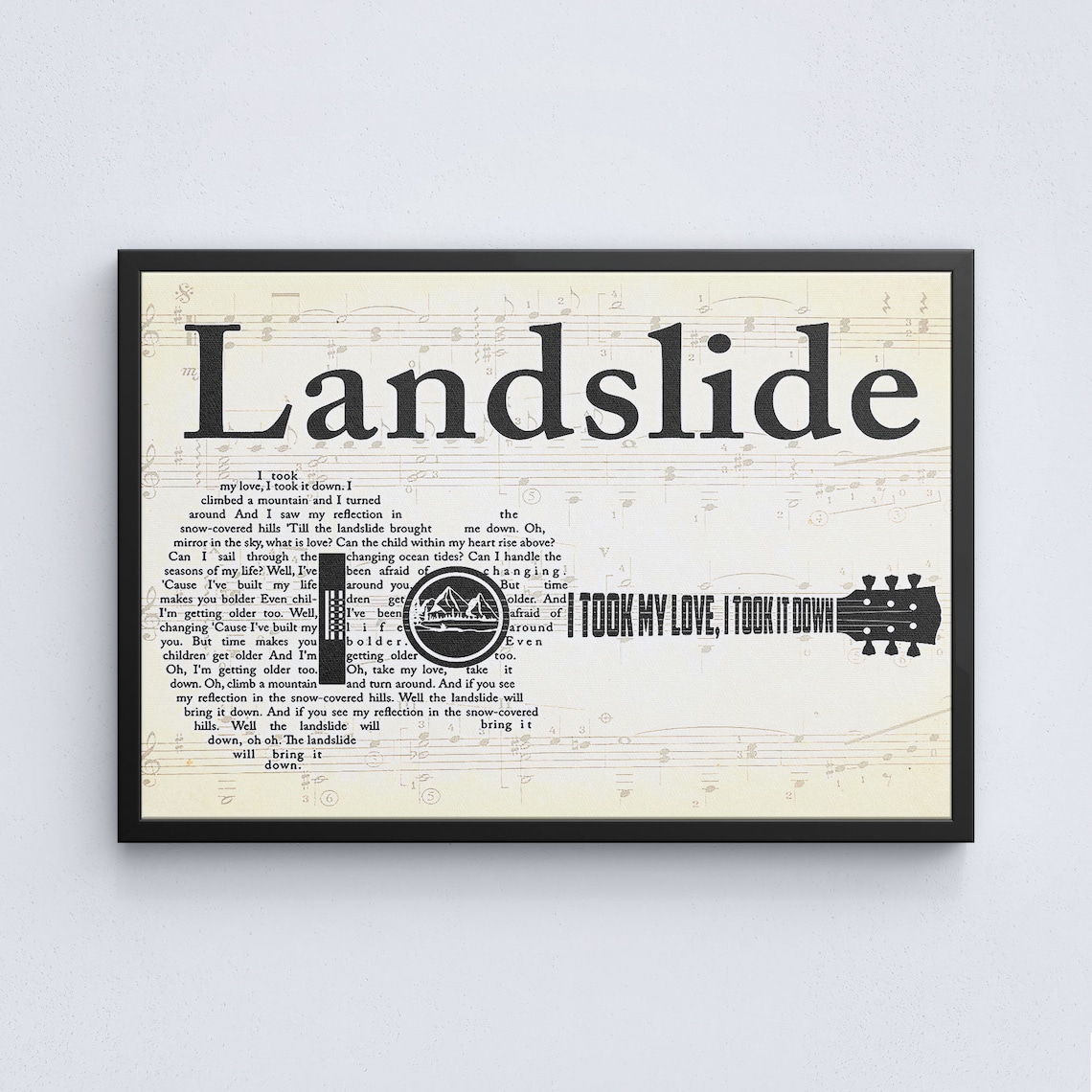 Fleetwood Mac Song Landslide Lyrics Fleetwood Mac Landslide Lyrics Poster | Etsy
