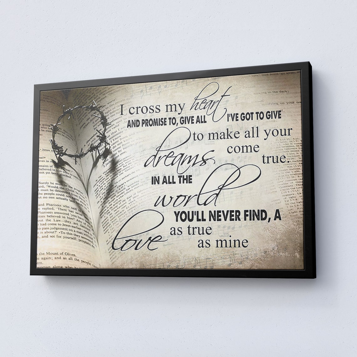 George Strait I Cross My Heart Lyrics Poster George Strait | Etsy
