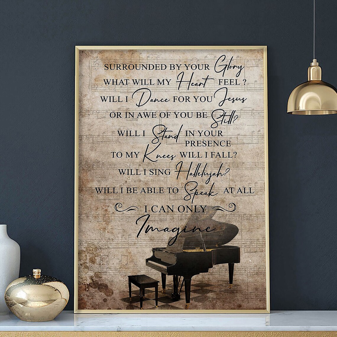 Mercyme I Can Only Imagine Lyrics Poster The Worship Project Etsy