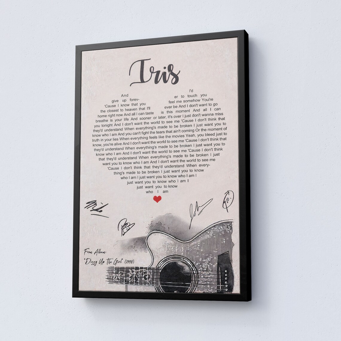 Goo Goo Dolls Iris Lyrics Poster City Of Angels Iris Lyrics Etsy