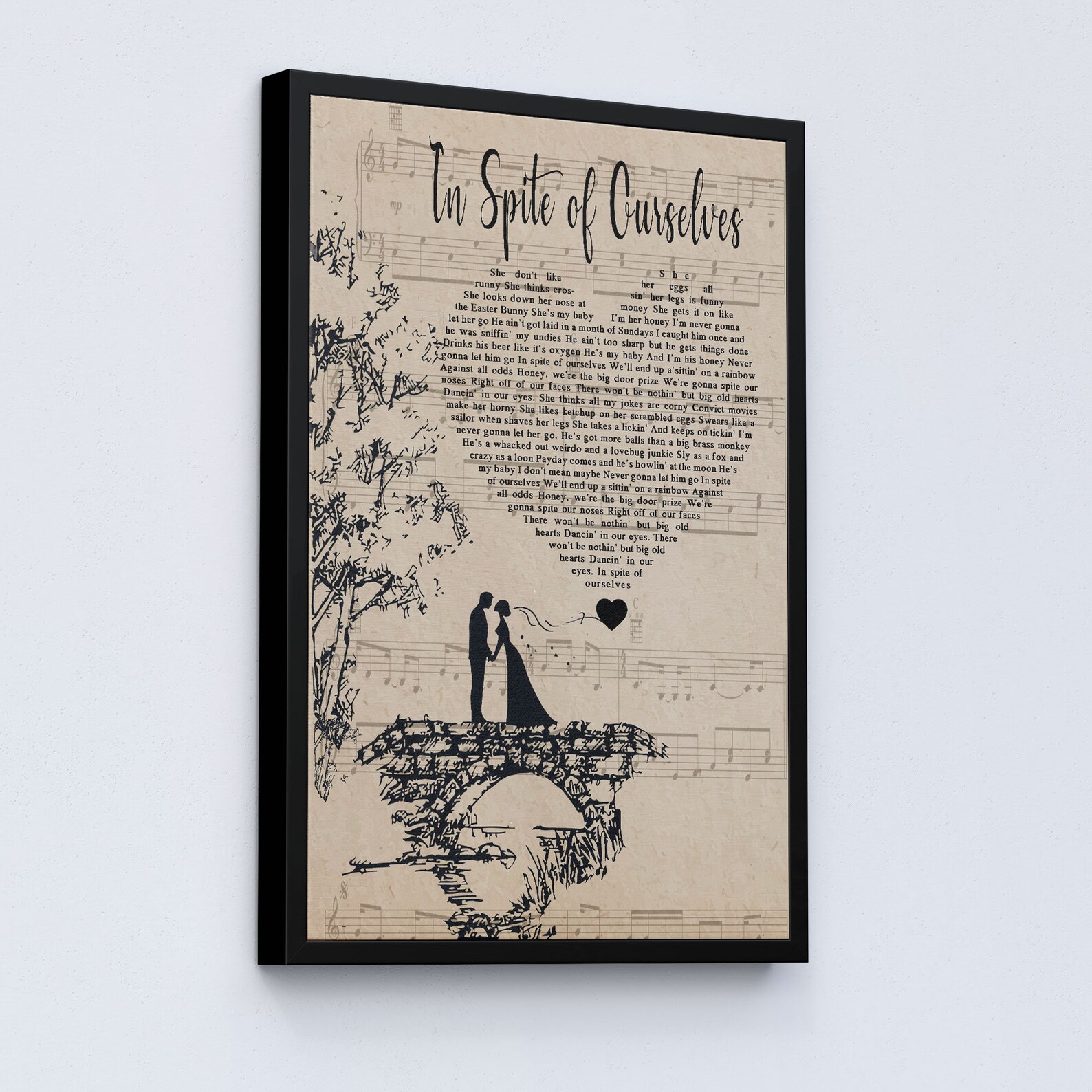 John Prine Iris Dement In Spite Of Ourselves Lyrics Poster Etsy