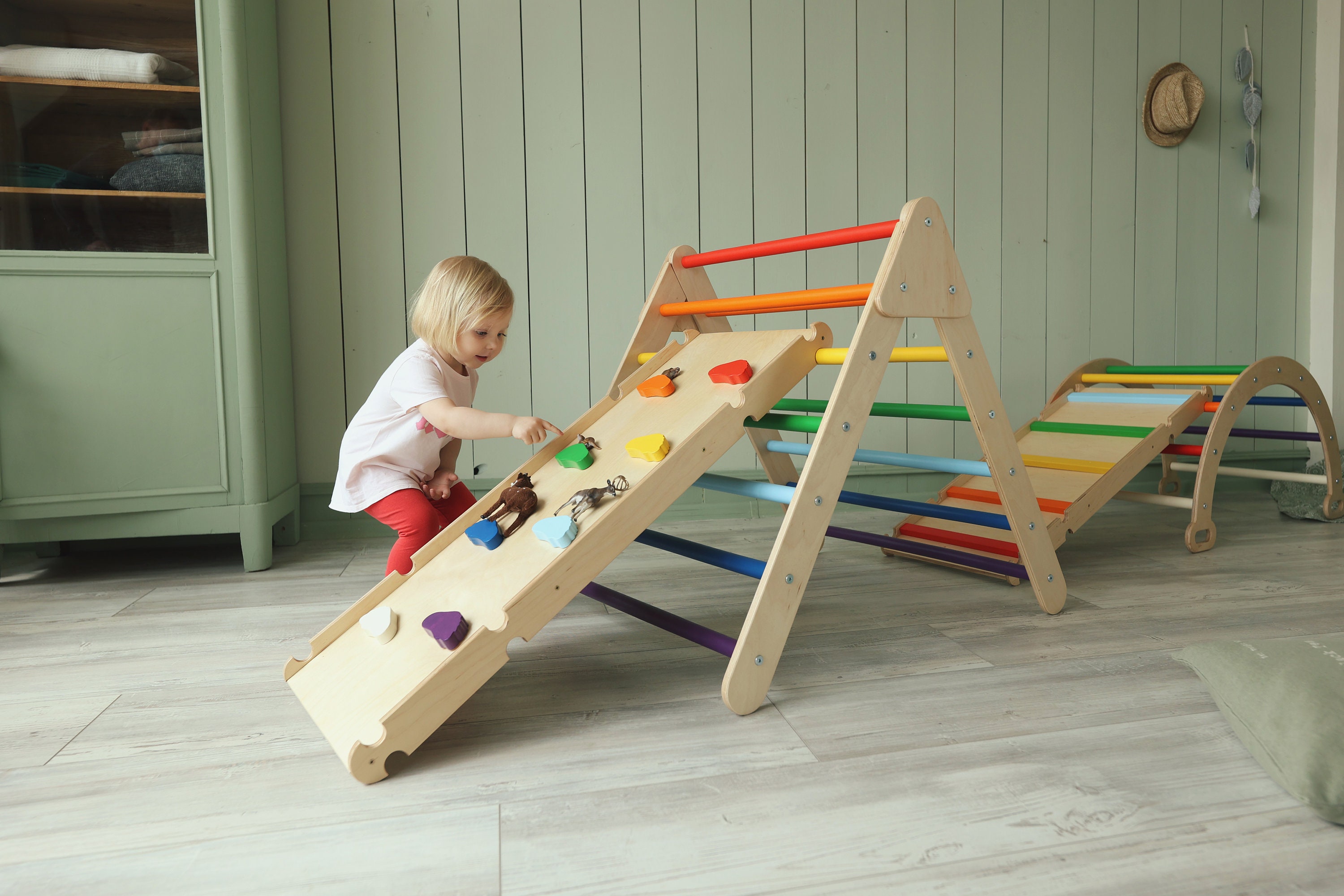 klettern spielzeug kleinkind Kletterrampe Montessori Möbel Kleinkind Kletterhalle | Etsy