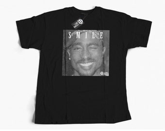 2Pac - Glimlach T-shirt (ZWART)