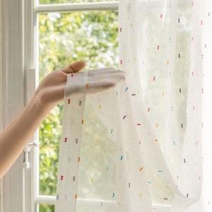 Custom Curtain Rainbow Net Sheer Curtain Voile  Bedroom Living Room Children's Baby Room Curtain Fashion Simplicity