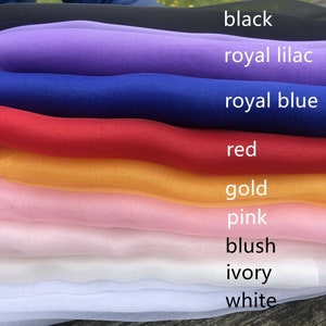 28 Colours!!!!Sold Per Metre 150cm Wide Crystal Organza Voile Wedding Craft Fabric Material