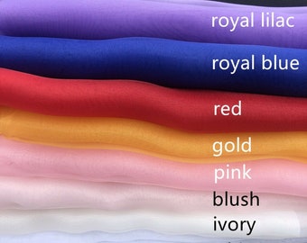 28 Colours!!!!Sold Per Metre 150cm Wide Crystal Organza Voile Wedding Craft Fabric Material