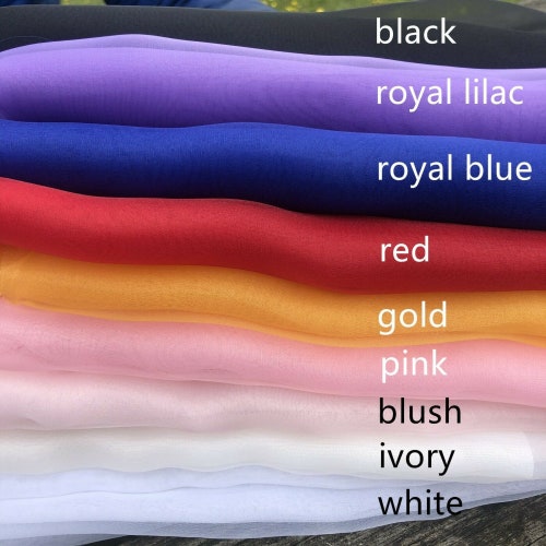 40 Colours Sheer Organza Fabric Voile Sold per METRE Curtain - Etsy UK