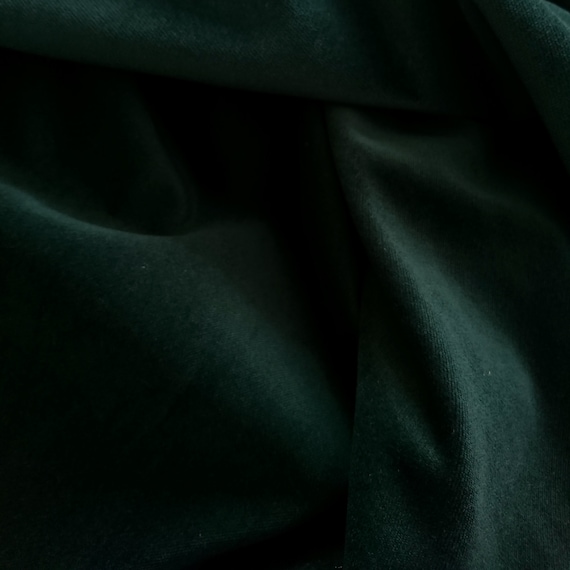 Solid Dark Emerald Green Upholstery Velvet Textile Fabric