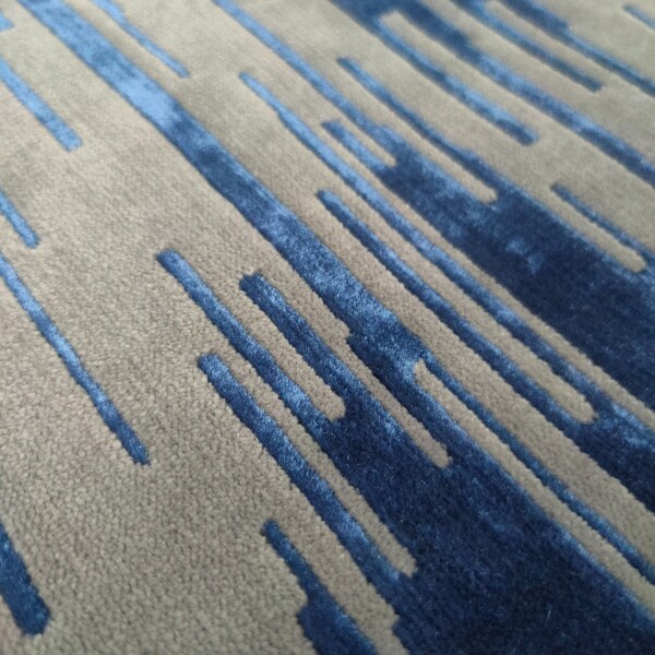 Blue Velvet Upholstery Fabric Etsy