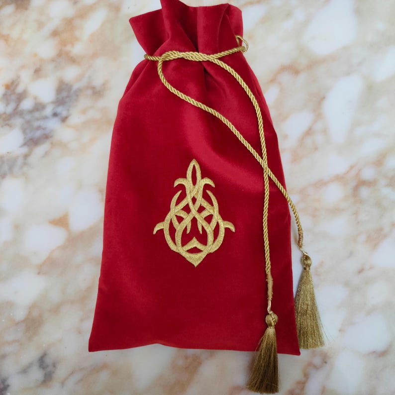Bolsa de terciopelo personalizada con borla - Envoltura de regalos personalizada para Año Nuevo - Tamaños especiales disponibles imagen 8