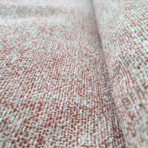 Pink Terracotta Chenille Upholstery Fabric, Chenille Fabric By Yards