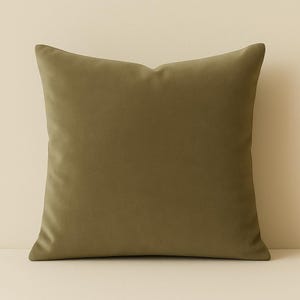 Light Matt Walnut Brown Velvet Pillow Cover, Modern Velvet Cushion Cover , Brown Velvet Pillowcase, Custom Size Pillow