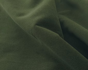 Effen mat olijfgroene bekleding fluweel textielstof, groene meubelstoffen, bladgroene bankstof per meter, stof op maat gesneden